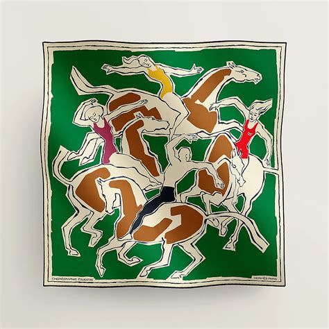 hermes silk scarf ballet equestre|Choreographie Equestre scarf 70 .